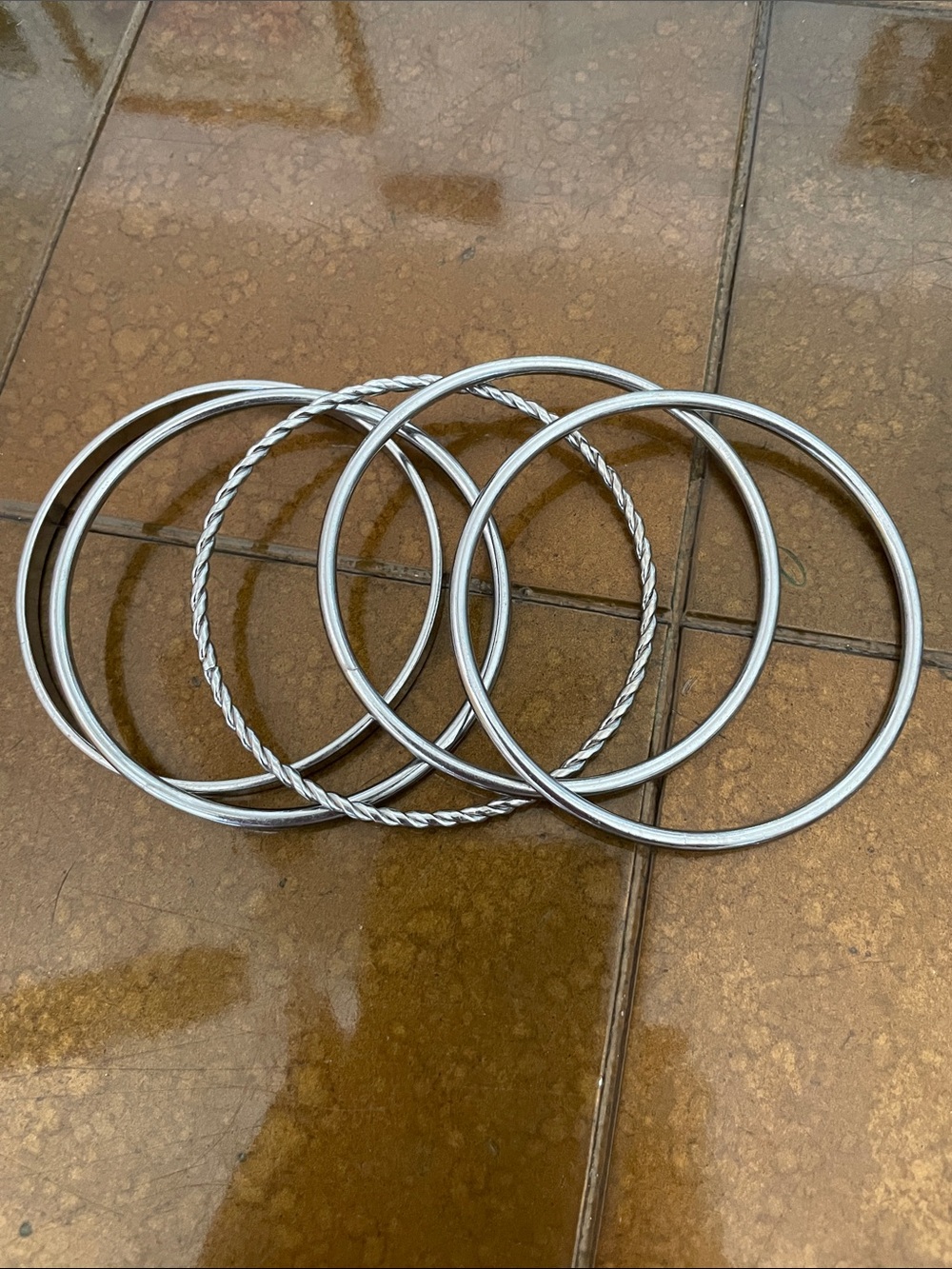 Set of Silvertone Bracelets